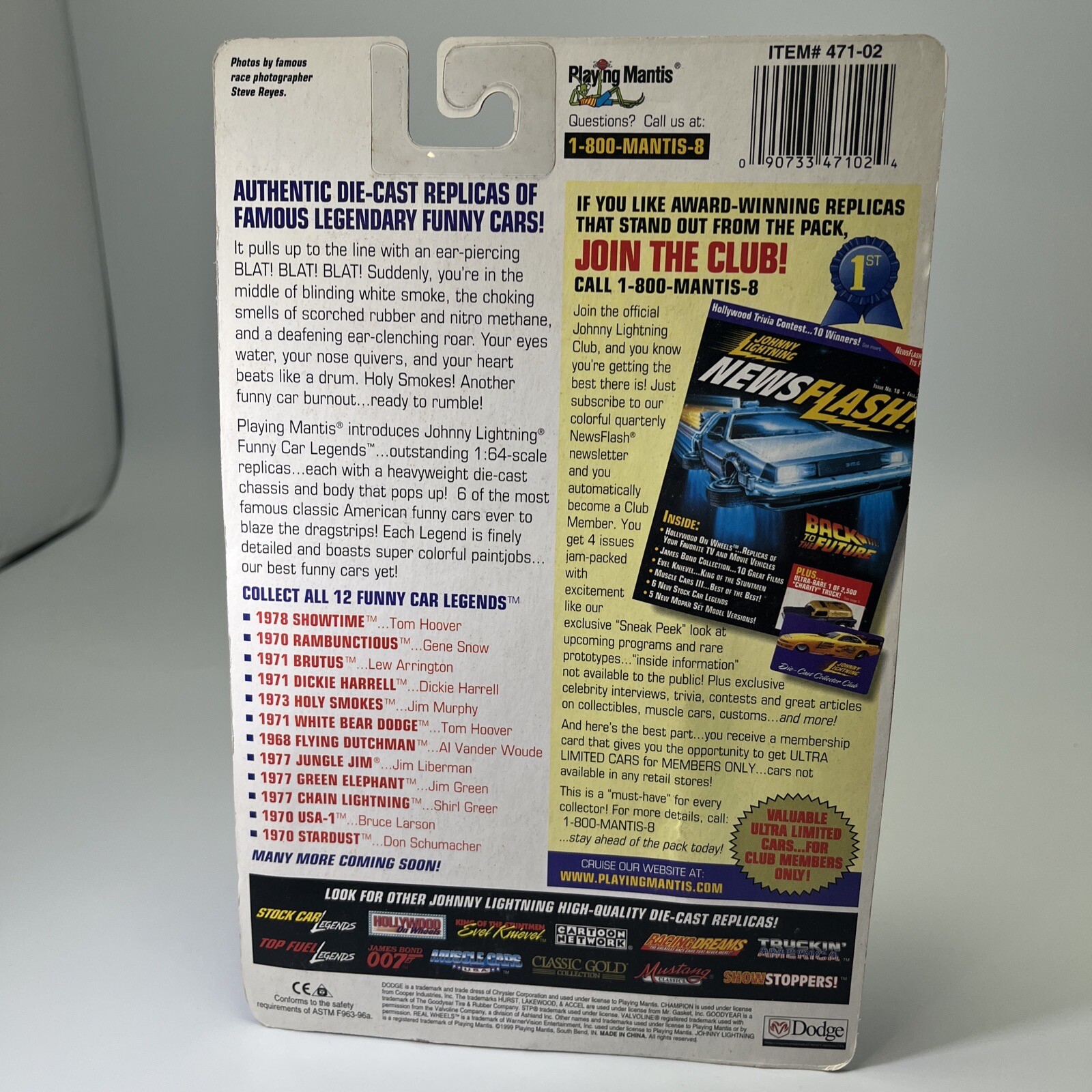 Showtime 1999 Johnny Lightning Funny Car Legends Tim Hoover - Picture 8 of 8