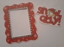SCRAPBOOKING DIE CUT SHAPES 2 PC. SET SNOW DAY TITLE FRAME