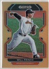 Will Frisch 2022 Panini Prizm Draft Neon Orange Prizm #'d/50 Card #PDP173