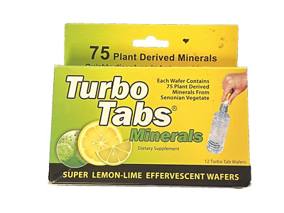 Turbo Tabs Minerals Dietary Supplement 12 Super Lemon-Lime Effervescent Wafers