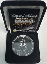 American Silver Eagle USSF Space Force Colorized w/Case Govmint COA ✪COINGIANTS✪