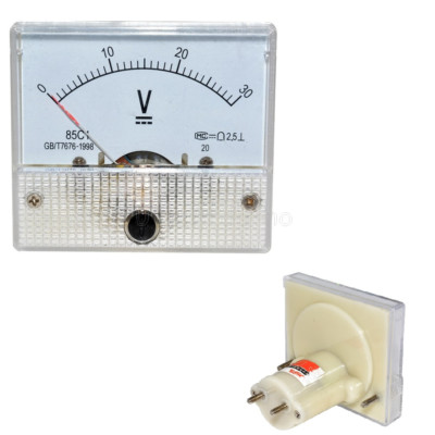 DC 30V Analog Panel Volt Voltage Meter Voltmeter Gauge 85C1 0-30V