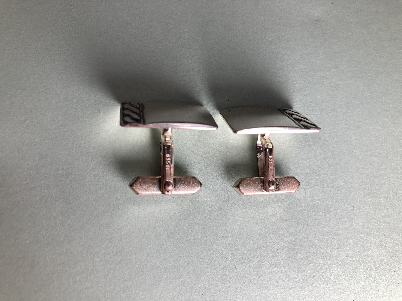 Cufflinks Silver 835 Solid Vintage Design - image 5