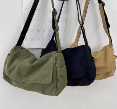 Japanese Casual Canvas Handbags Satchels Crossbody Messenger Bag Shoulder Bags