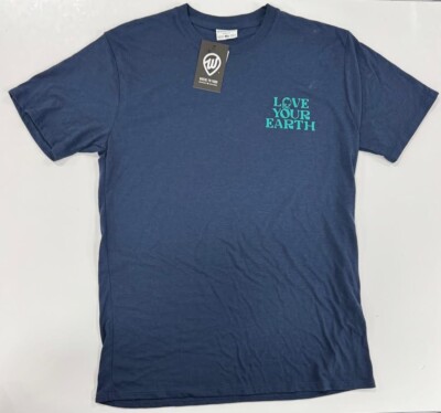 WHERE I'M FROM ' LOVE YOUR EARTH TEE ' BLUE/BLUE ' UNISEX SIZE SMALL '