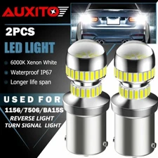 AUXITO 2x 1156 7506 LED Reverse Canbus Backup Light Bulb Super White Error Free