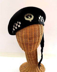 WWII British Lovat Scouts Je Suis Prest BERET CAP Wool Military with Tail