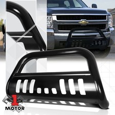 Black 3bullpush Bar Brush Grille Guard For 07-10 Silveradosierra 25003500 Hd