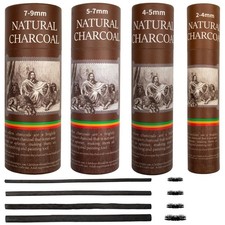 100 Pieces Willow Charcoal Sticks Willow Charcoal Soft Black Drawing Charcoal.