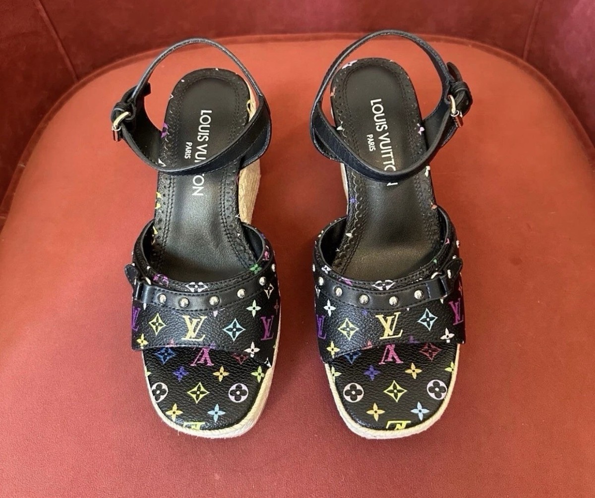 Louis Vuitton Multicolor Wedge Sandals – Women's Size [40-41
