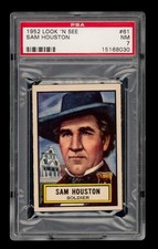 1952 Look 'N See Set-Break # 61 Sam Houston PSA 7 NM