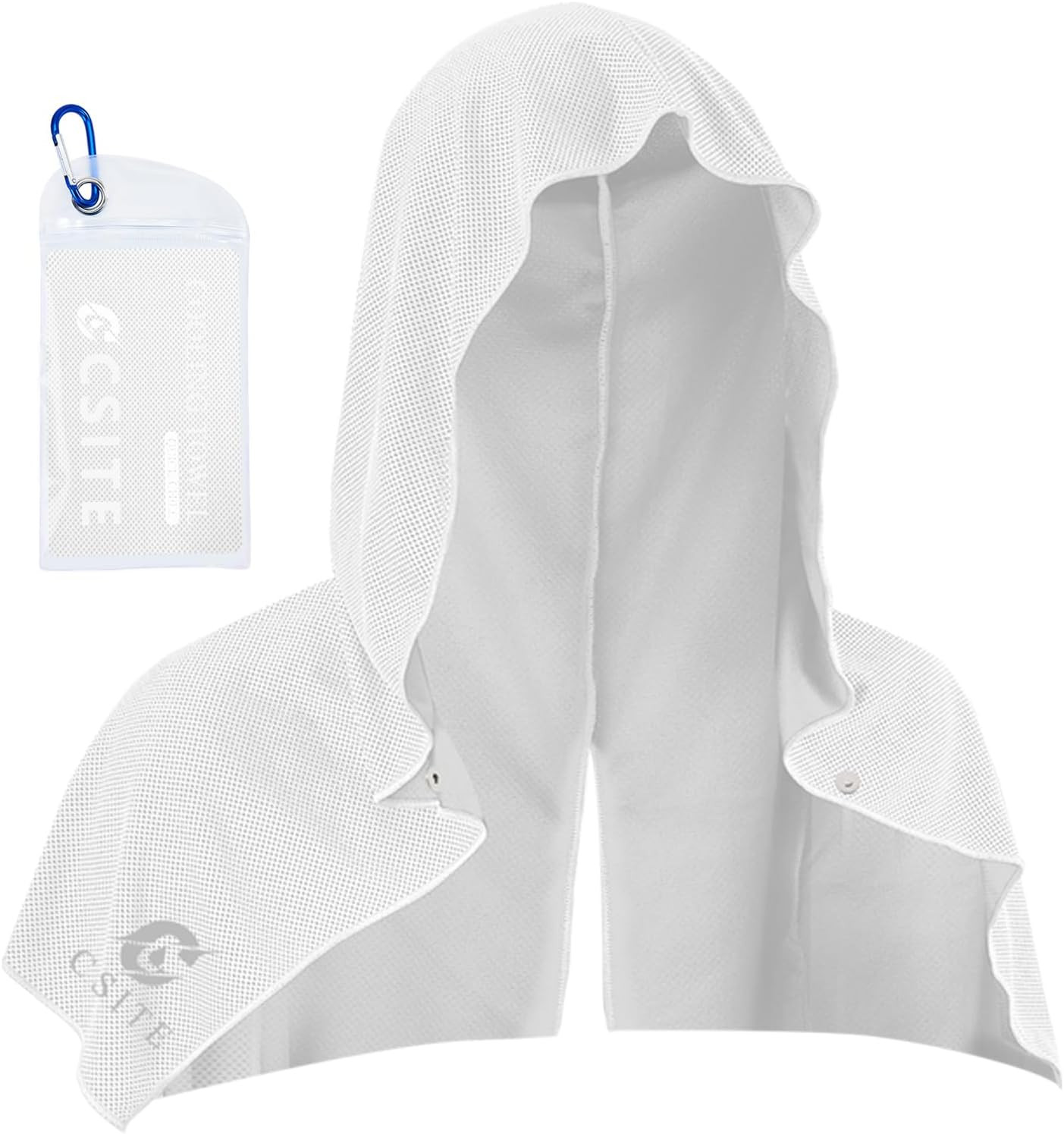 Cooling Hoodie Towels for Neck and Face, UPF 50 Sun Protection & Instant Cooling