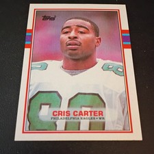 CRIS CARTER~HOF 1989 Topps ROOKIE Philadelphia Eagles card #121