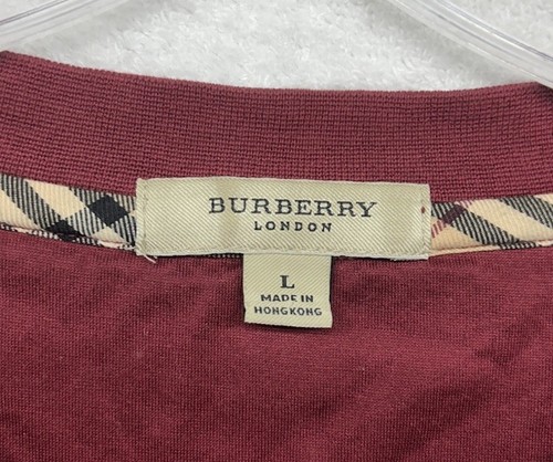 Burberry London Mens Size L Red Short Sleeve Crew Neck T Shirt (M6) - Picture 4 of 7