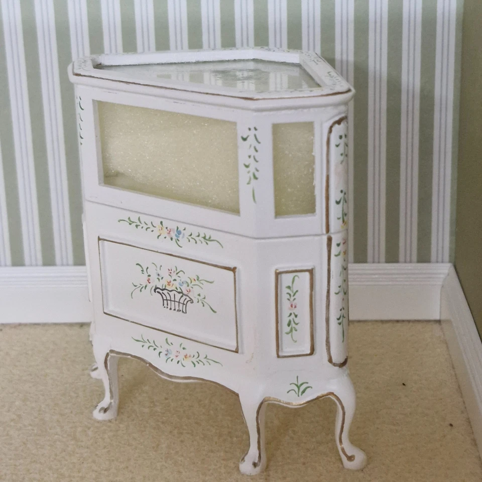 Escala 1:12, casa de muñecas, muebles, vitrina de esquina de Bespaq QU09a Foto 2 de 4