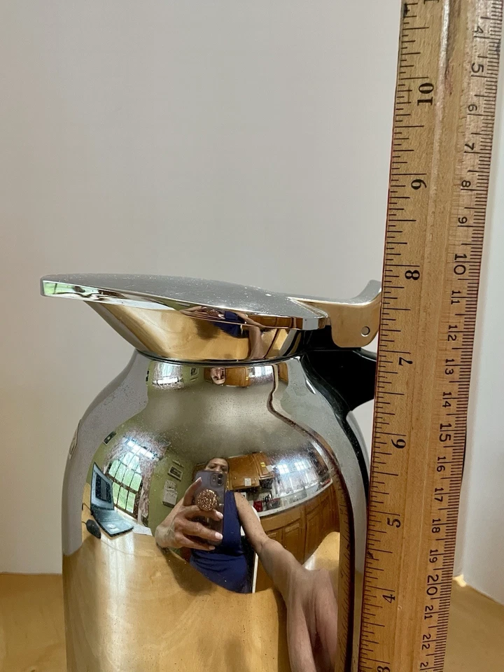 Tiger vintage años 60 cromo/negro 22 oz. Botella termo jarra café usada en excelente estado Foto 2 de 4