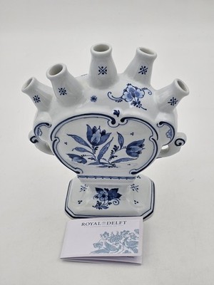 Royal Delft Koninklijke Porcelain Tulip Vase Fles Signed Numbered 