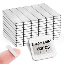 LOVIMAG Neodymium Bar Magnets, 20x5x2mm 60Pcs Small Strong Rare Earth Magnet, St