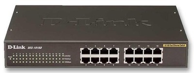 D-LINK - 16-Port Fast Ethernet Unmanaged Desktop Switch
