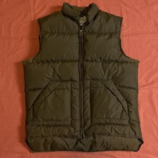 Down By Schott Vintage Puffer Vest Greenish Brown Excellent LARGE TALL