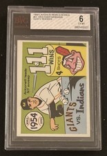 1968 Fleer Laughlin “1954 Giants vs Indians” World Series #51 Dusty Rhodes BVG 6