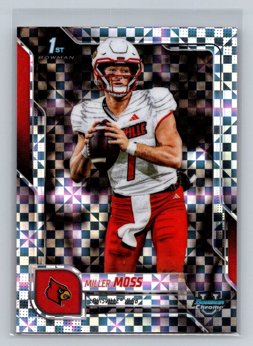 Miller Moss 2025 Bowman University Chrome Xfractor #141 Football