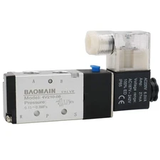 Baomain Pneumatic Air Control Solenoid Valve 4V210-08 220V Ac 5 Way 2 