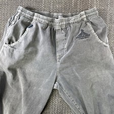 Crazy Shirts Crater Dyed Pants Men M Gray Elastic Waist Lounge Drawstring Hemmed