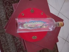 Bottiglia Con Modellino Nave Artigianale Italy