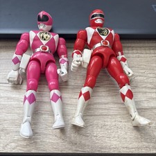 Vintage Auto Morphin Pink Ranger Power Rangers & Red Ranger PG6L8