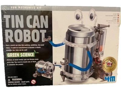 4M Green Science Tin Can Robot DIY Kids, Fun Mechanics Kit New in Box