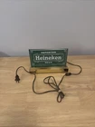 Vintage Heineken Beer Lighted Bar Top Sign 10" x 7" Proudly Served Works!