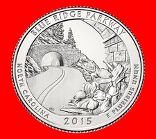 2015 D North Carolina Blue Ridge Parkway 6001 Quarter Dollar ❇️..