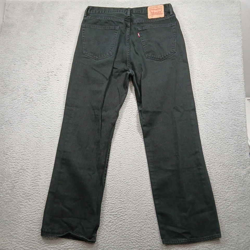 Levi's 751 Jeans Men's 38x32 Black Straight Leg Denim Pants - Image 3 of 4