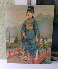 Vintage Paint By Numbers Geisha On Bridge Craft Master 30SS 16 X 20Unframed Read
