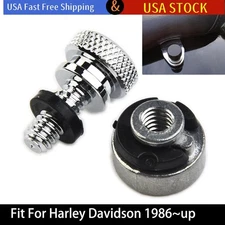 Chrome Rear Fender Seat Bolt Screw Seat Nut Kit For Harley Davidson Softail Dyna