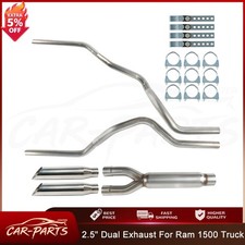 For Dodge Ram 1500 Truck 1994-2003 2.5 Dual Truck Exhaust Wglasspack Slash Tip For Dodge Ram 1500 Truck 1994-2003 2.5 Dual Truck Exhaust Wglasspack Slash Tip