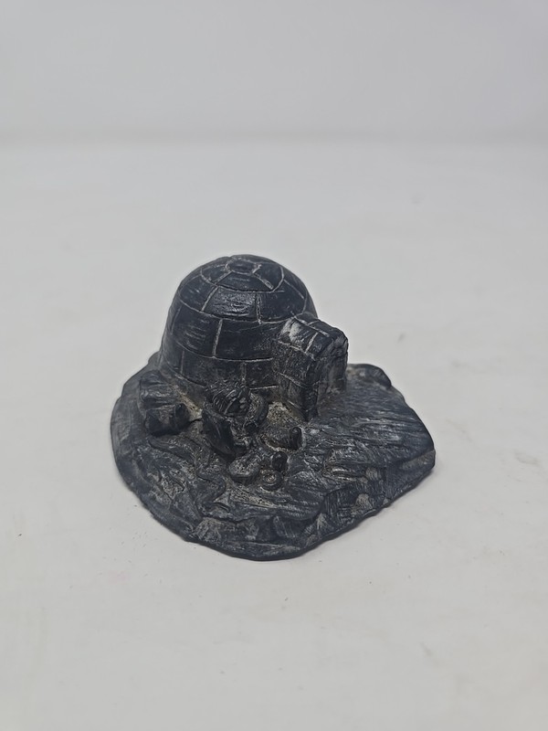 The Wolf Sculptures 3” Soapstone Igloo Hand Carved Small Sculpture