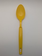 Vintage Ekco Yellow Solid Serving Spoon Made In USA Dishwasher Safe