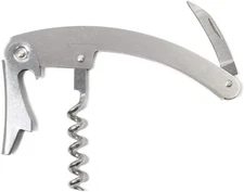 1 - 60 Stainless Corkscrew Doubled Hinged Waiters Wine Bottle Opener Foil Cutter