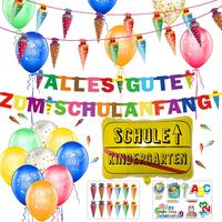 Einschulung SchuleinfüHrung Schulanfang Deko Set, Girlande Alles Gute Zum Schula