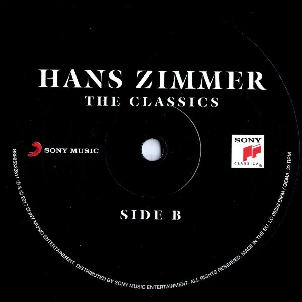 Hans Zimmer - The Classics-2017 (M/[M) - "Vinyl Record" - Image 4 of 4