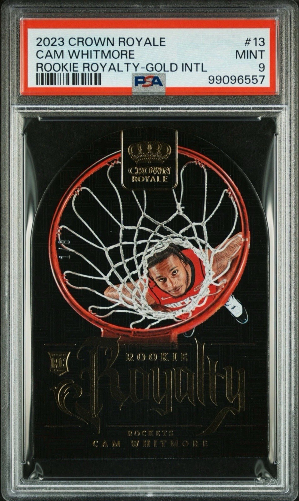 2023 Crown Royale Cam Whitmore Rookie Gold International 1/8 PSA 9 POP 1 Rockets