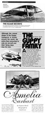 (3) Aviation Articles - Sloan Bicurve 2020_The Guppy Family 1974_Earhart 1998