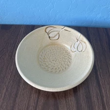 Ceramic Pottery Garlic Grater Handmade Signed