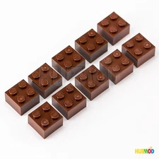 Lot of 10 LEGO Reddish Brown 2x2 3003 Building Bricks Blocks Parts & Pieces NEW