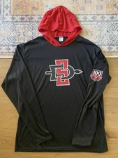 sz XL 2022 SDSU San Diego State 100th season long sleeve hoodie stadium giveaway