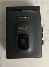 Vintage Sharp JC-180 GY Stereo Cassette Player AM/FM Radio Belt Clip