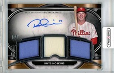 2021 Topps Museum Collection Rhys Hoskins Signature Triple Relic Auto