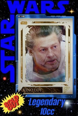 Star Wars Card Trader Gallery Gold Gilded Tungsten Legendary Card KINO LOY 10cc